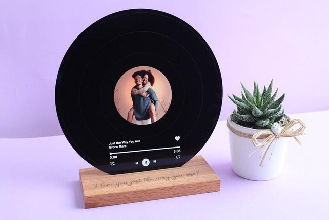Vinyl Record Wedding Song Display