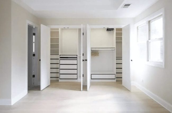 Merged Closets Double Storage Space