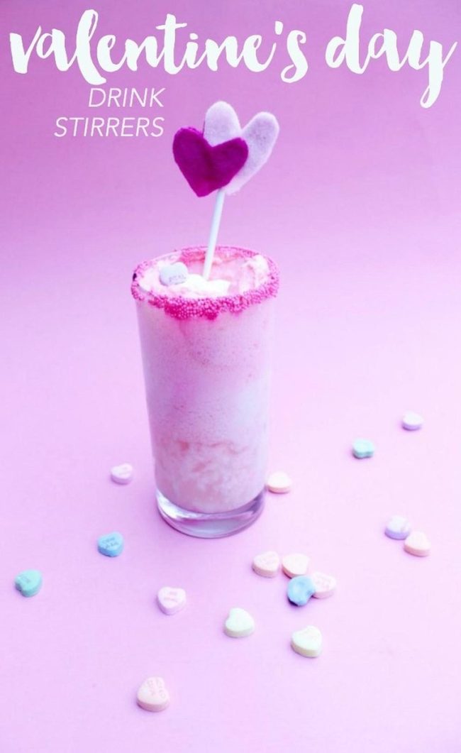 Red-Rimmed Hearts Valentine Cocktail