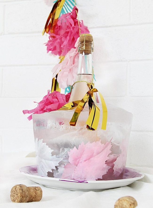 Pink Paper Flowers And Golden Ribbons