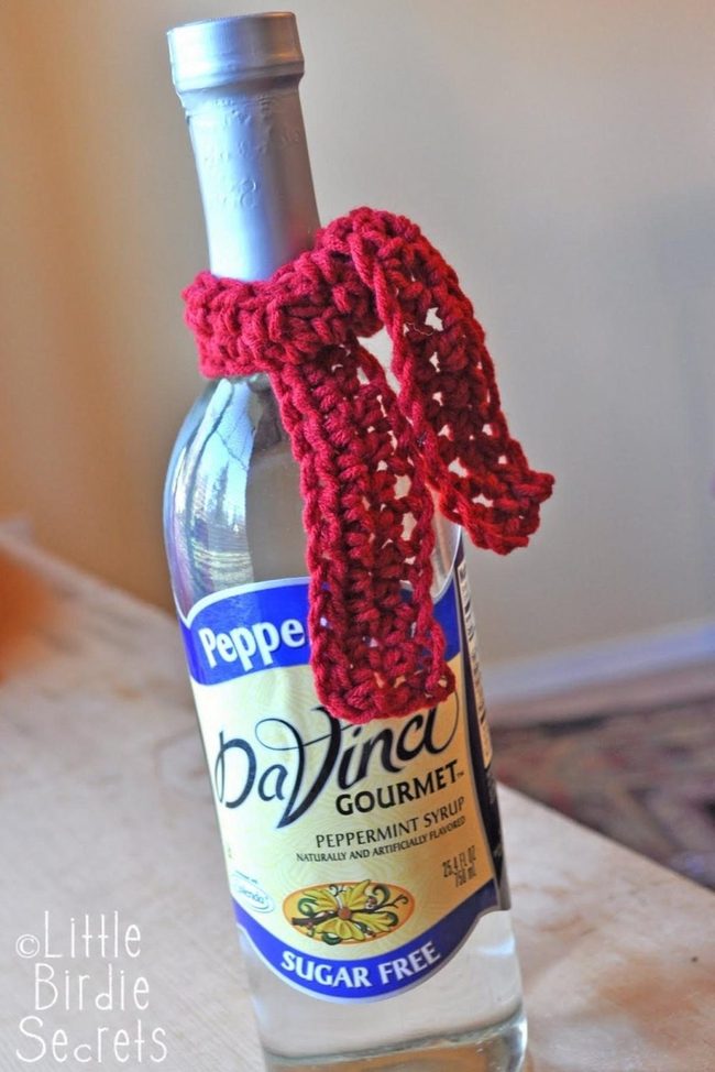 Red Knit Bottle Sparkle