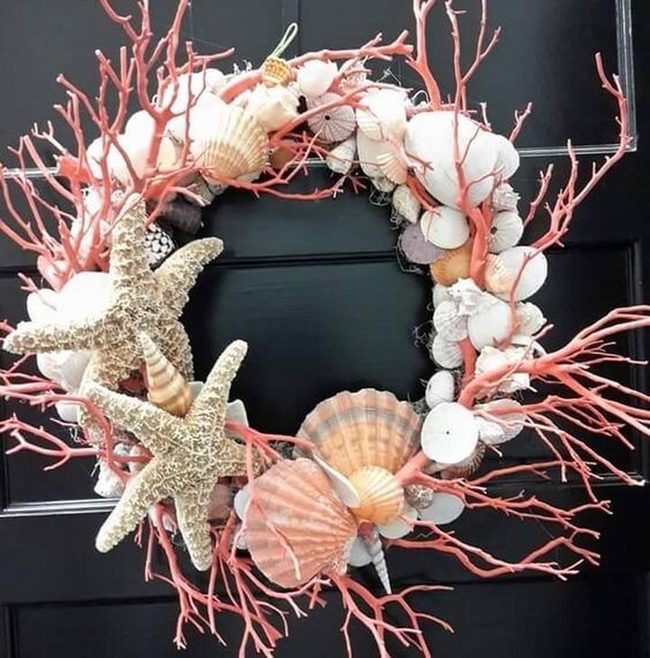Coral Branches With Gleaming Shells