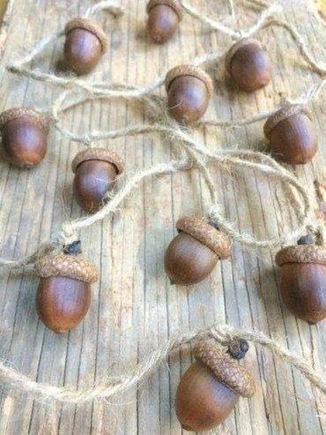 Acorn Garland With Fairy Lights