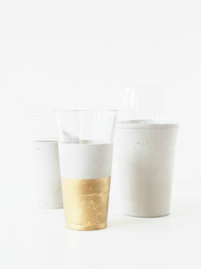 Matte Gray Glasses Gold Shimmer