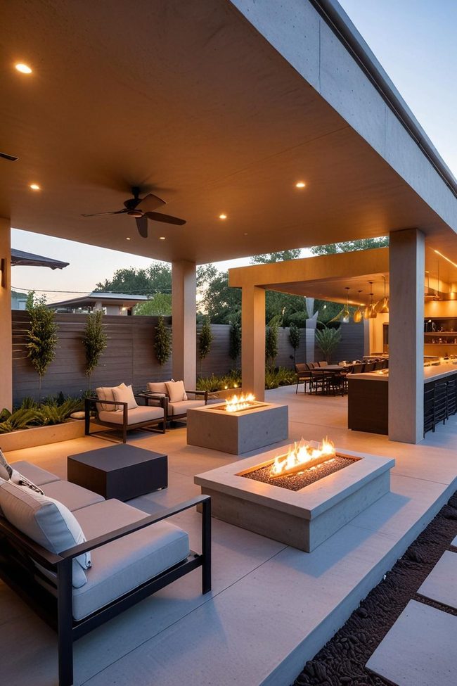 Concrete Patio Entertainment Zone