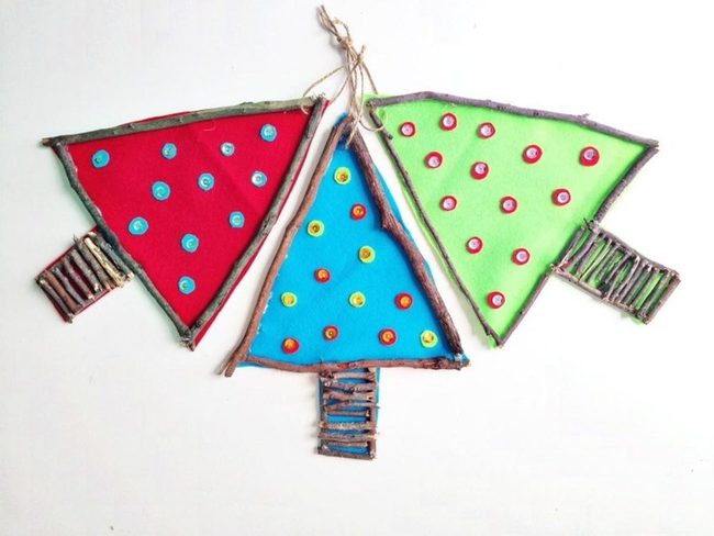 Polka Dot Tree Ornaments Red Green Blue