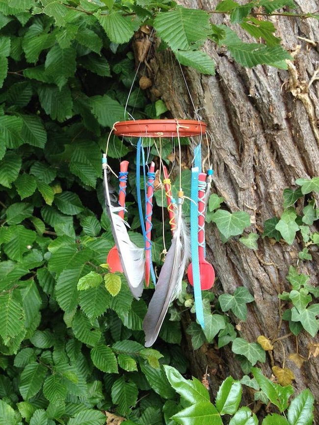 Feathered Spoons Dancing In Breeze