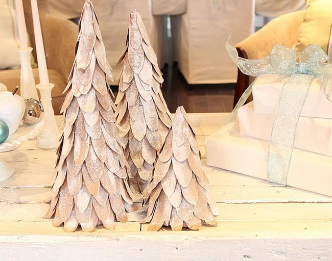Shimmering Paper Trees White Wood