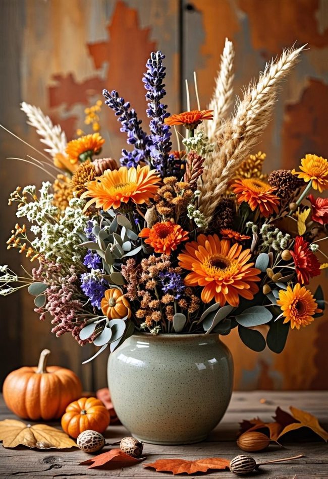 Dried Lavender and Eucalyptus Arrangements
