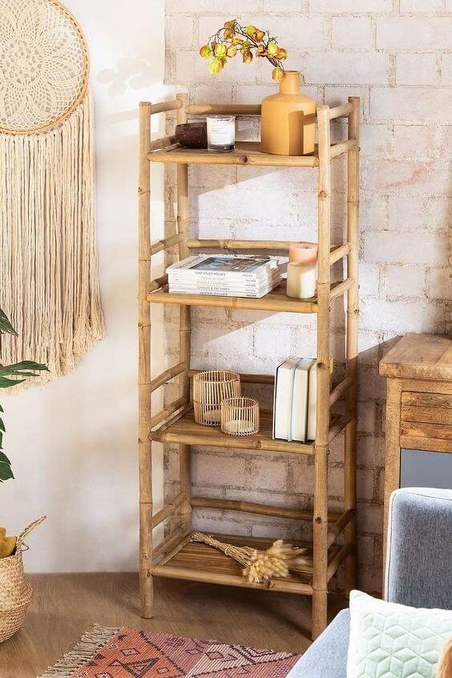 Natural Wood Display Shelves