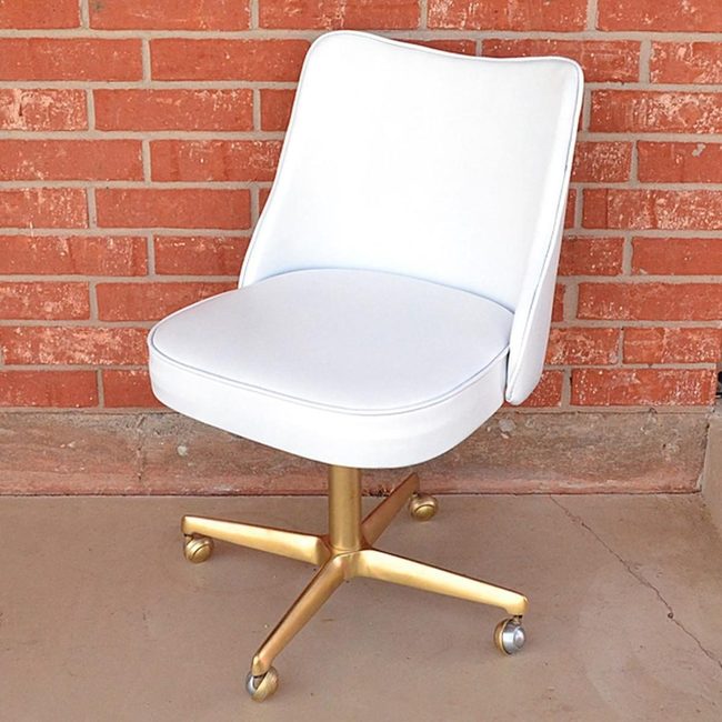 White Wheels Golden Base Industrial