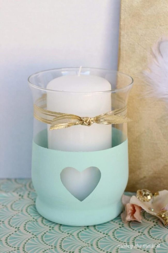 Pastel Heart Candle Holders