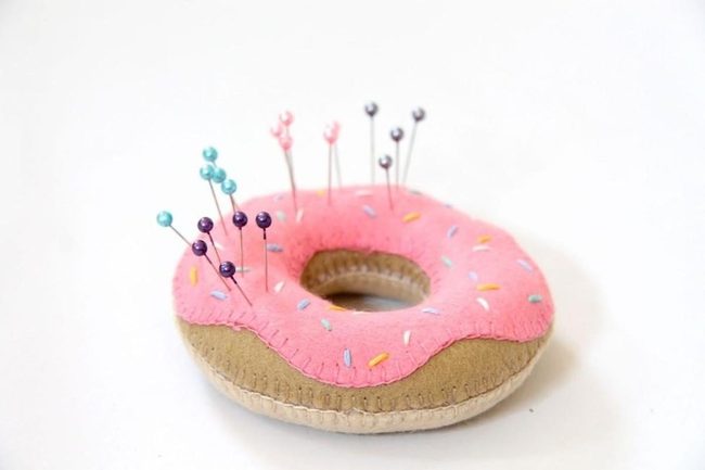 Pink Frosted Sprinkle Pincushion