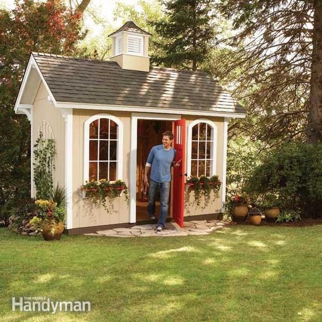Red Door Cottage With Flowering Boxes