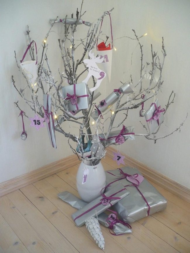 Silver Packages Twinkle Purple Ribbons