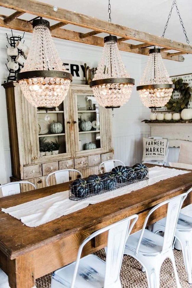 Weathered Wood Ceiling Ladder