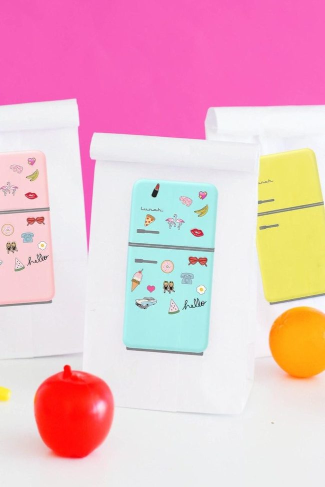 Candy-Colored Mini Fridges With Quirky Stickers