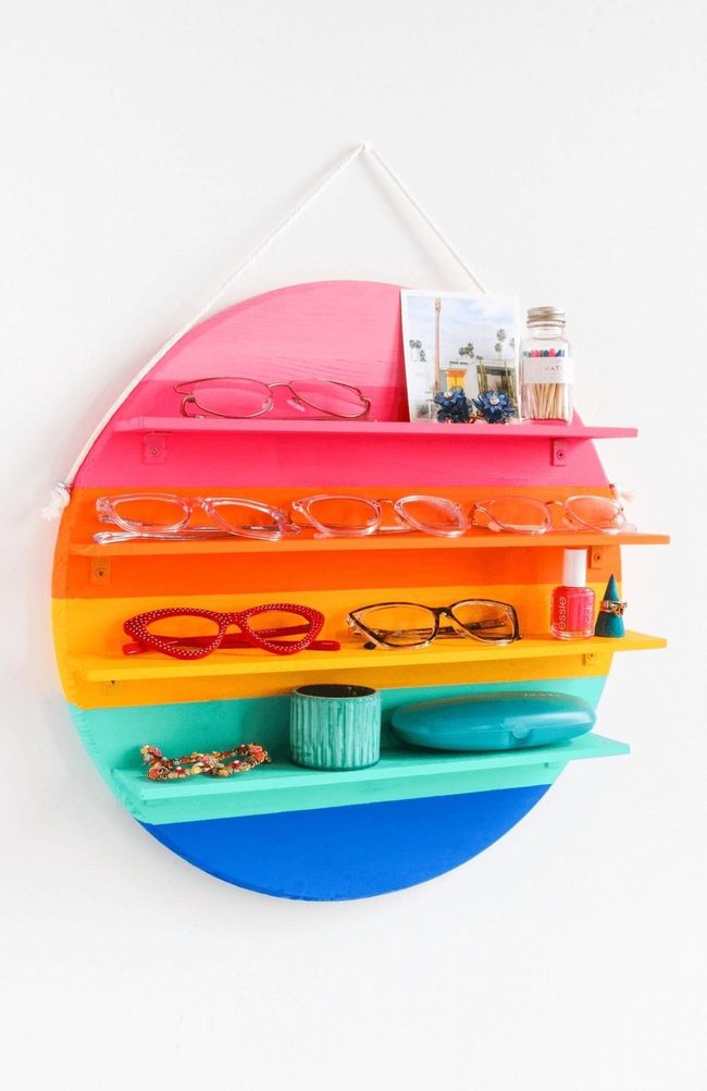 Rainbow Circle Storage Art
