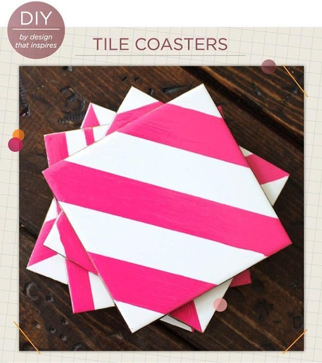 Striped Coasters, Custom Colors