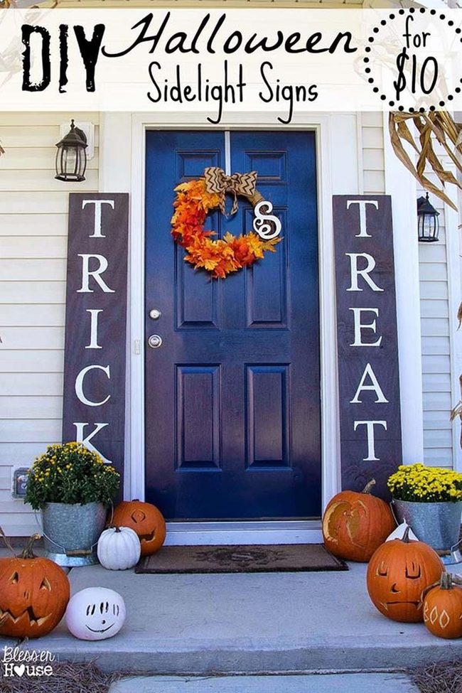 Halloween Porch Sign Welcomes