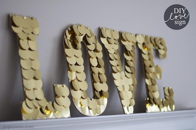 Gold Letters And Circular Shine