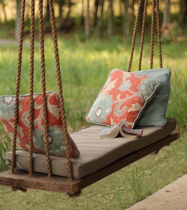 Wooden Porch Swing Retreat