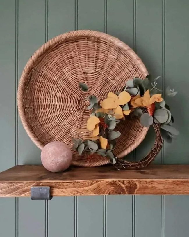 Natural Vine Wreath Fall Display