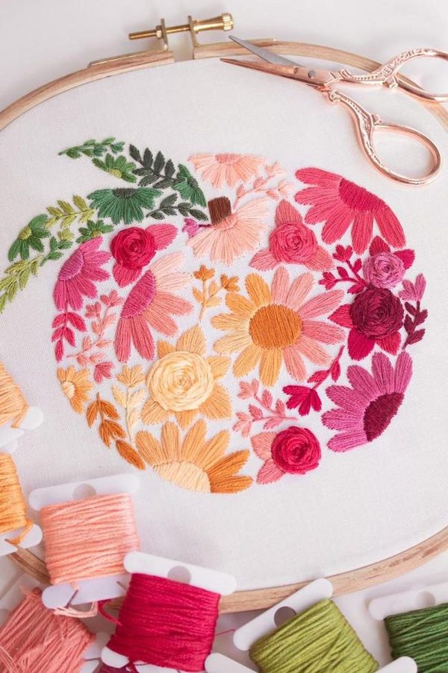 Vibrant Thread Patio Stitched Home Art