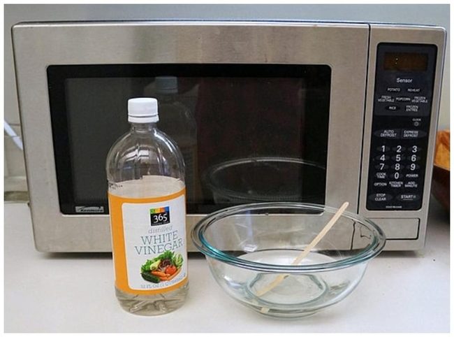 Vinegar Steam Microwave Cleaning