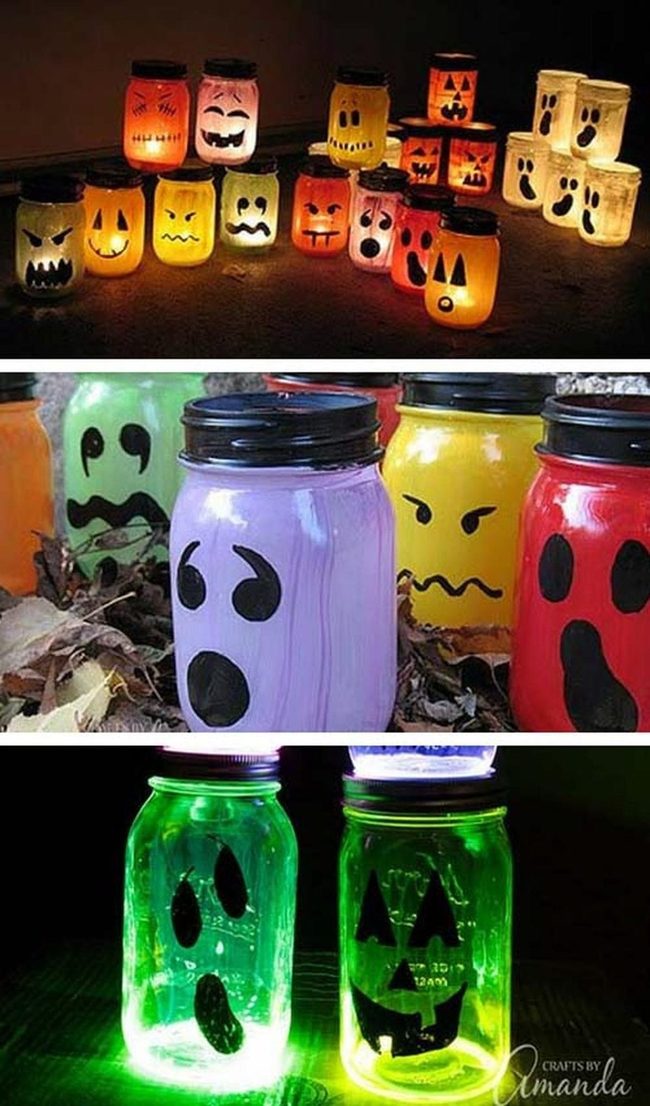 Pumpkin Mason Jar Luminaries