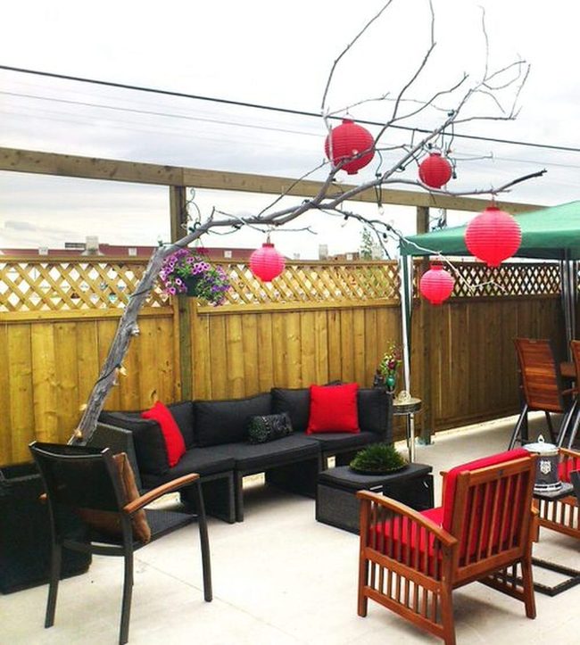 Painted Branches With Glowing Lights