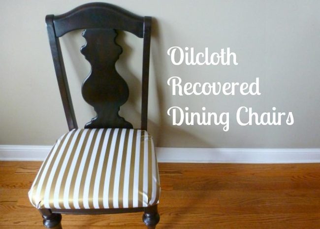 Striped Oilcloth Dining Chairs