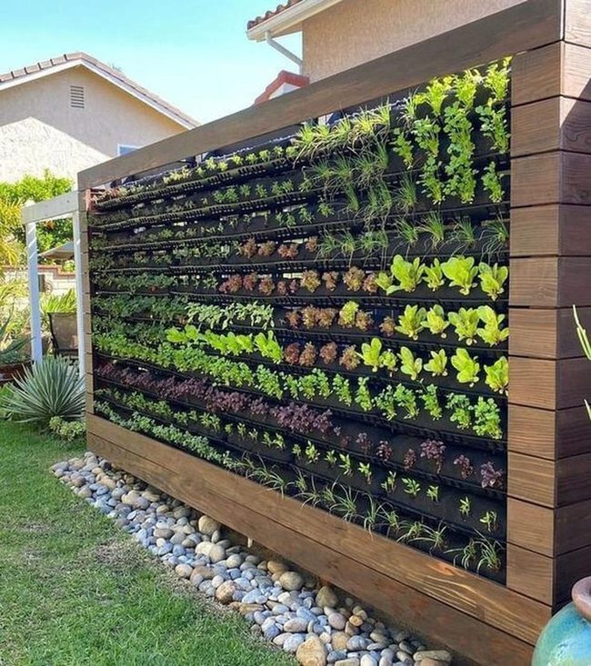 Vertical Garden Wall With Gutters