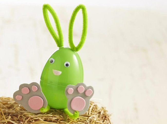 Fuzzy Green Ears Easter Bunny