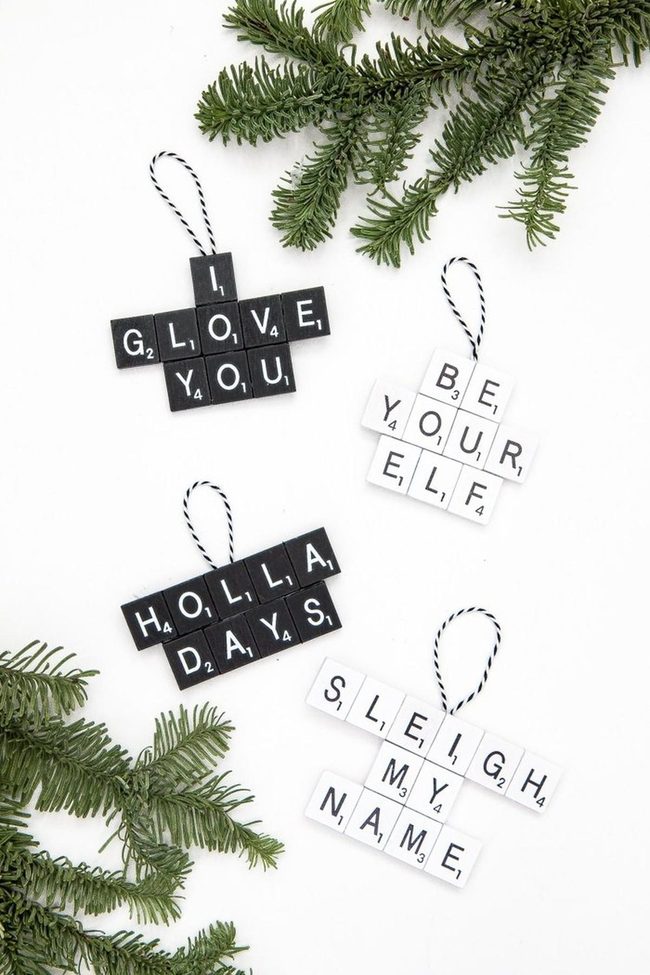 Scrabble Tiles Spell Holiday Messages