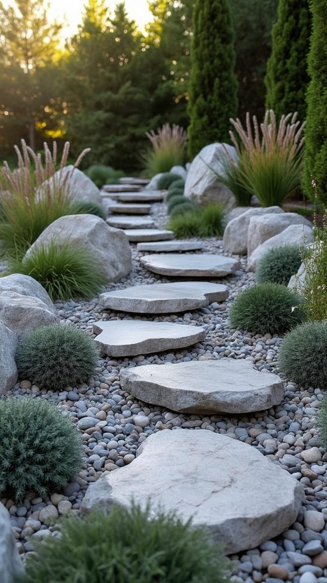 Gray Stone Terrace With Zero Maintenance