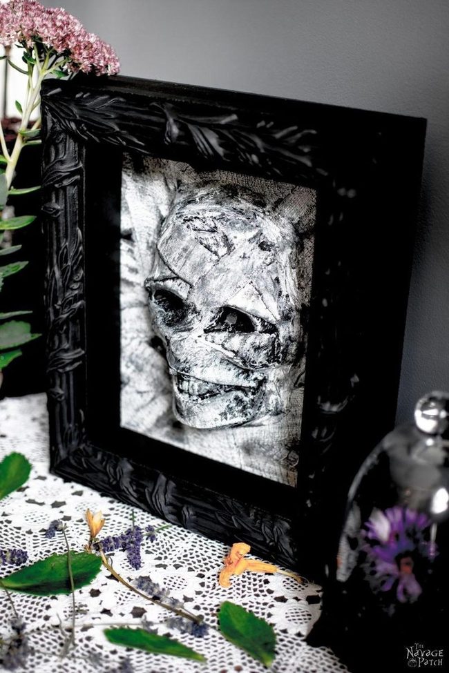 Skull With Lace And Florals