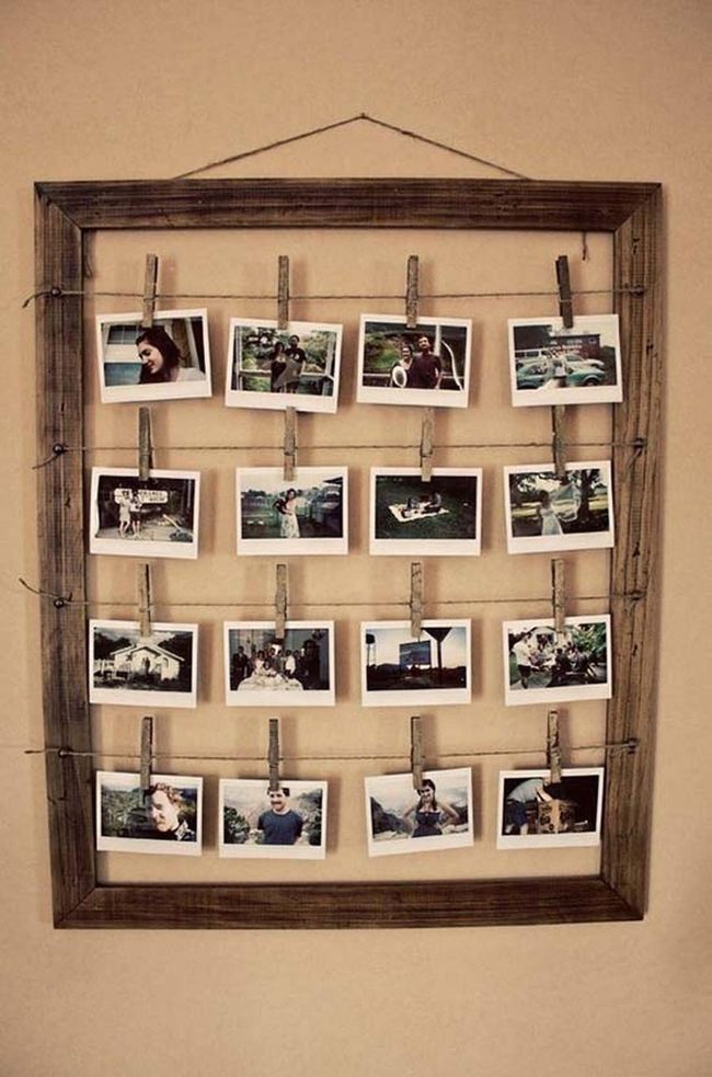Twine-Clipped Photo Frames
