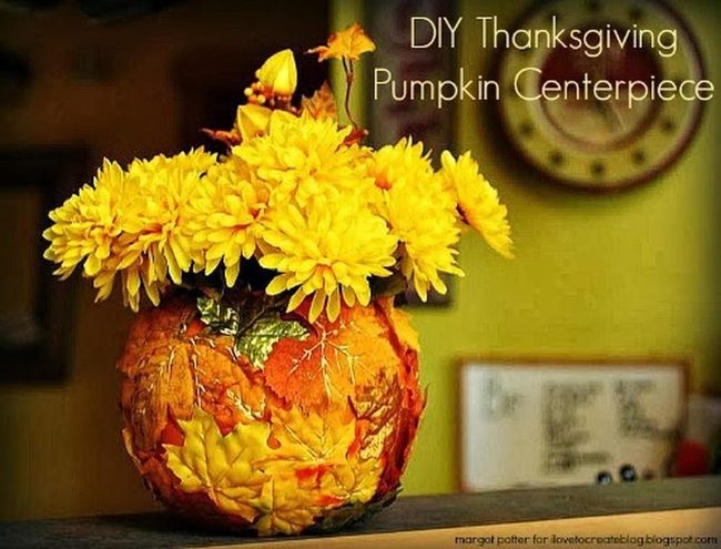 Pumpkin Vases Golden Autumn Harvest