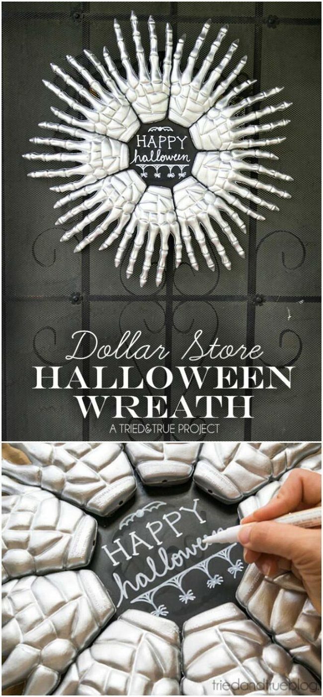 Skeleton Hand Starburst Wreath