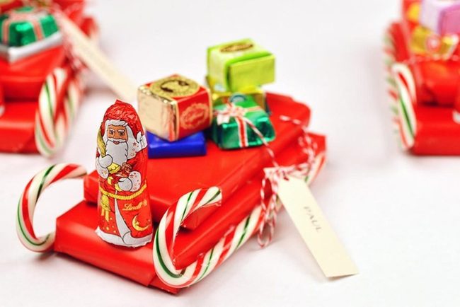 Bright Red Packages Holiday Treasure