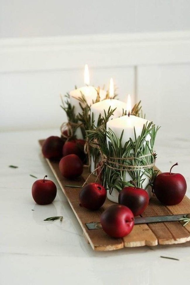 Fresh Herbs Wrapped Candles