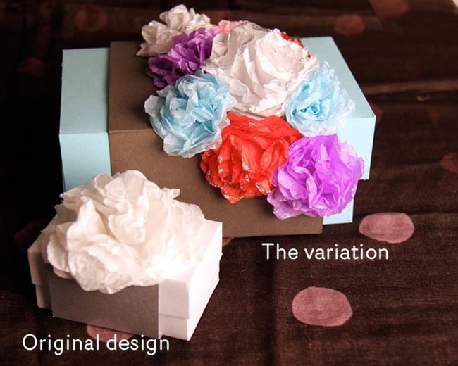 Crinkled Tissue Paper Flowers