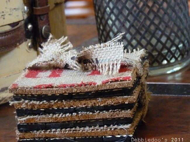 Natural Burlap Coasters With Personality