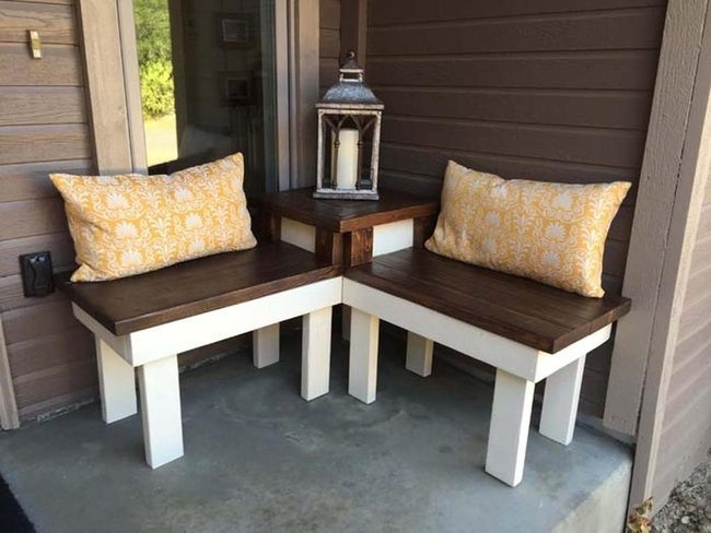 Space-Saving Corner Bench Table