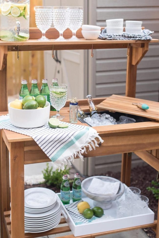Potting Bench Into Ice Bar