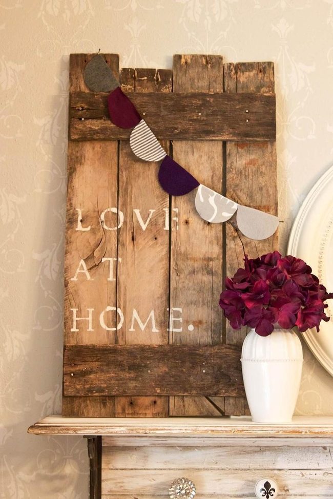 Handwritten Love On Weathered Wood