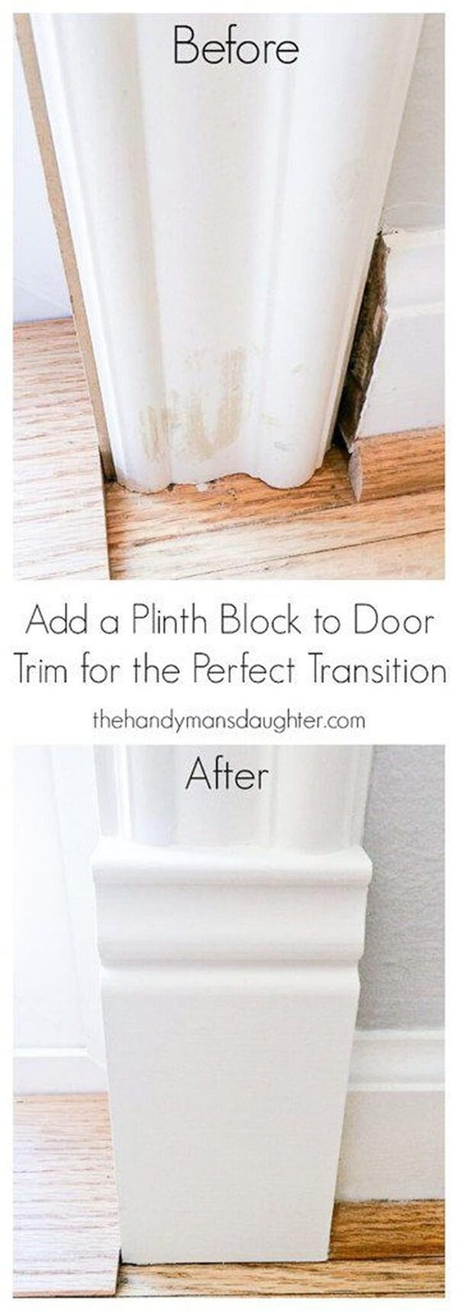 White Plinth Blocks Define Doorways
