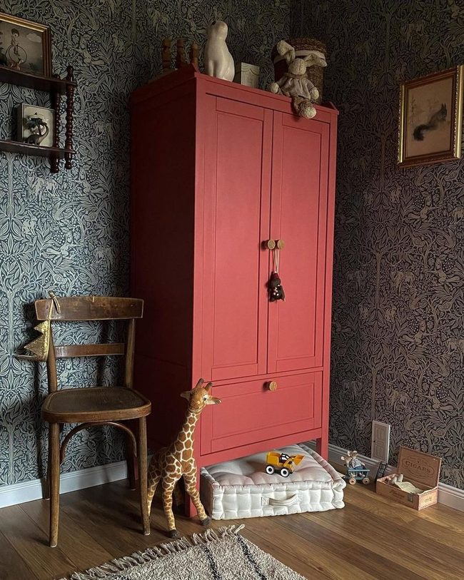 Red Cabinet Toy Display Corner