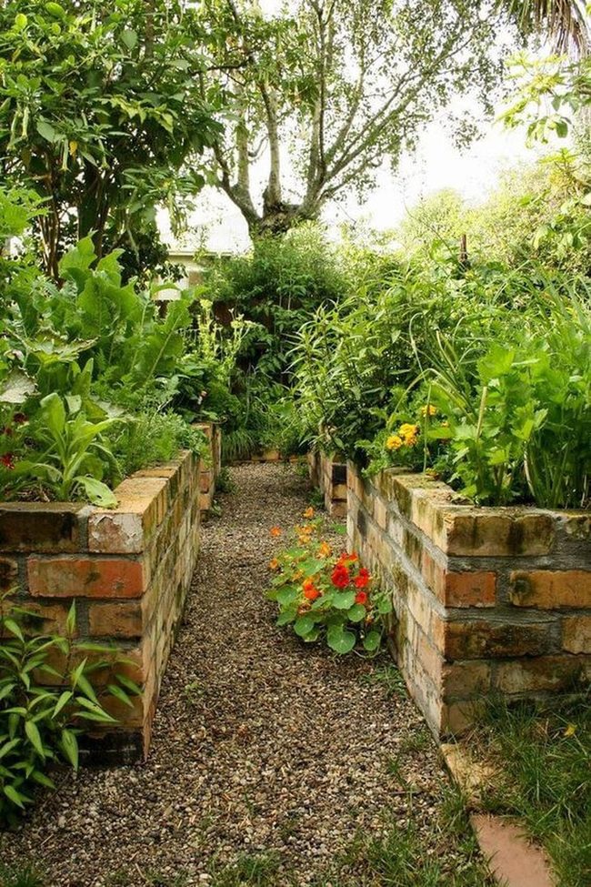 Brick Paths Through Green